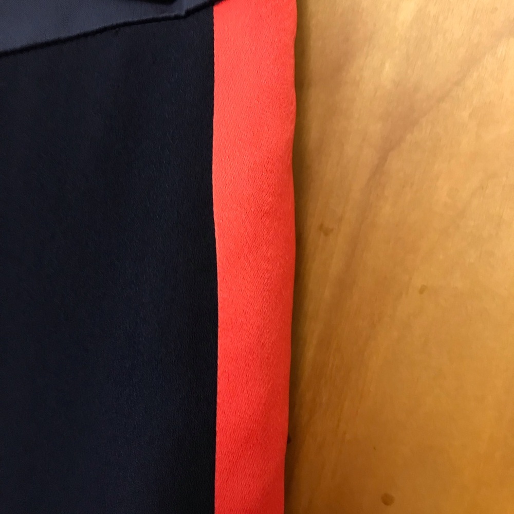 Boden Navy Tuxedo Stripe Pants Womens‎ Red Side Stripe Dress Slacks sz 2R - Picture 5 of 9
